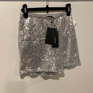 VERO MODA Women’s High Waist VMKAJE HW Shorts Sequin silver SHORTS Size XS